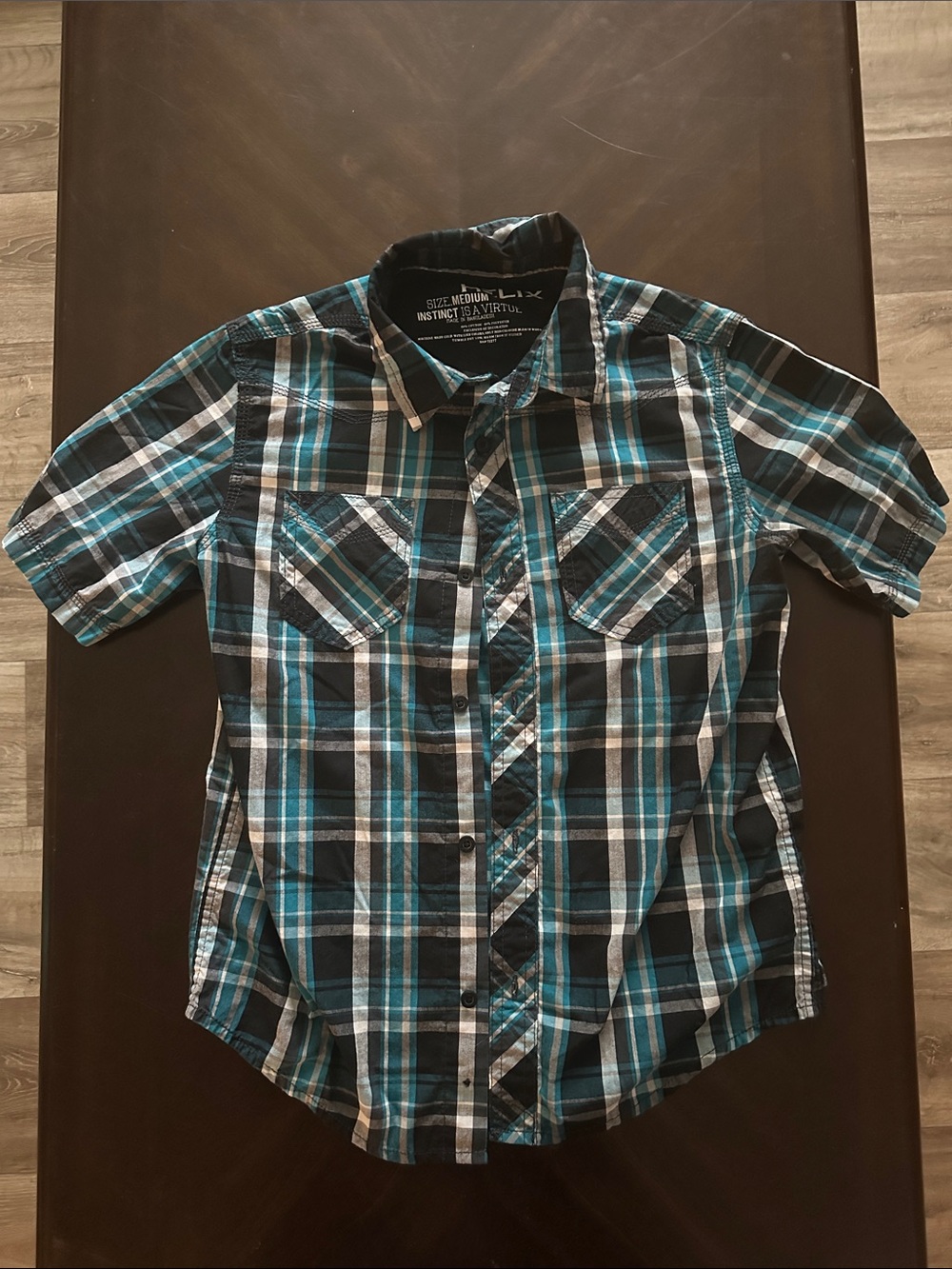 Helix Boys short sleeve button down